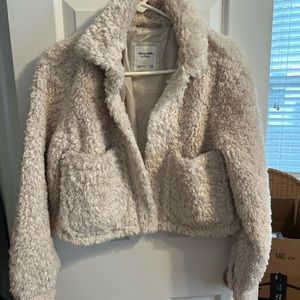 Abercrombie Cropped Sherpa Jacket